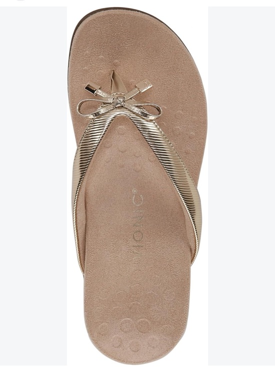Vionic Shoes - Vionic Bella II Gold Bow Tie Sandals Slides. Comfort. Feminine. EUC. SZ 7. Beach